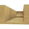 Ekena Millwork 6in. W x 4in. H x 20in. L Garner Woodgrain TimberThane Rafter Tail, Primed Tan RFTUR06X04X20GARRCPR - alternate 3